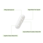 Olivara supplement facts panel — hydroxytyrosol, vitamin B3 & B12 per capsule